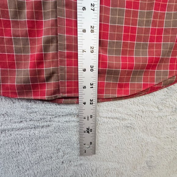 Brooks Brothers 346 Shirt Men's‎ Medium Red Plaid Button Down Comfortable Casual - Picture 5 of 8
